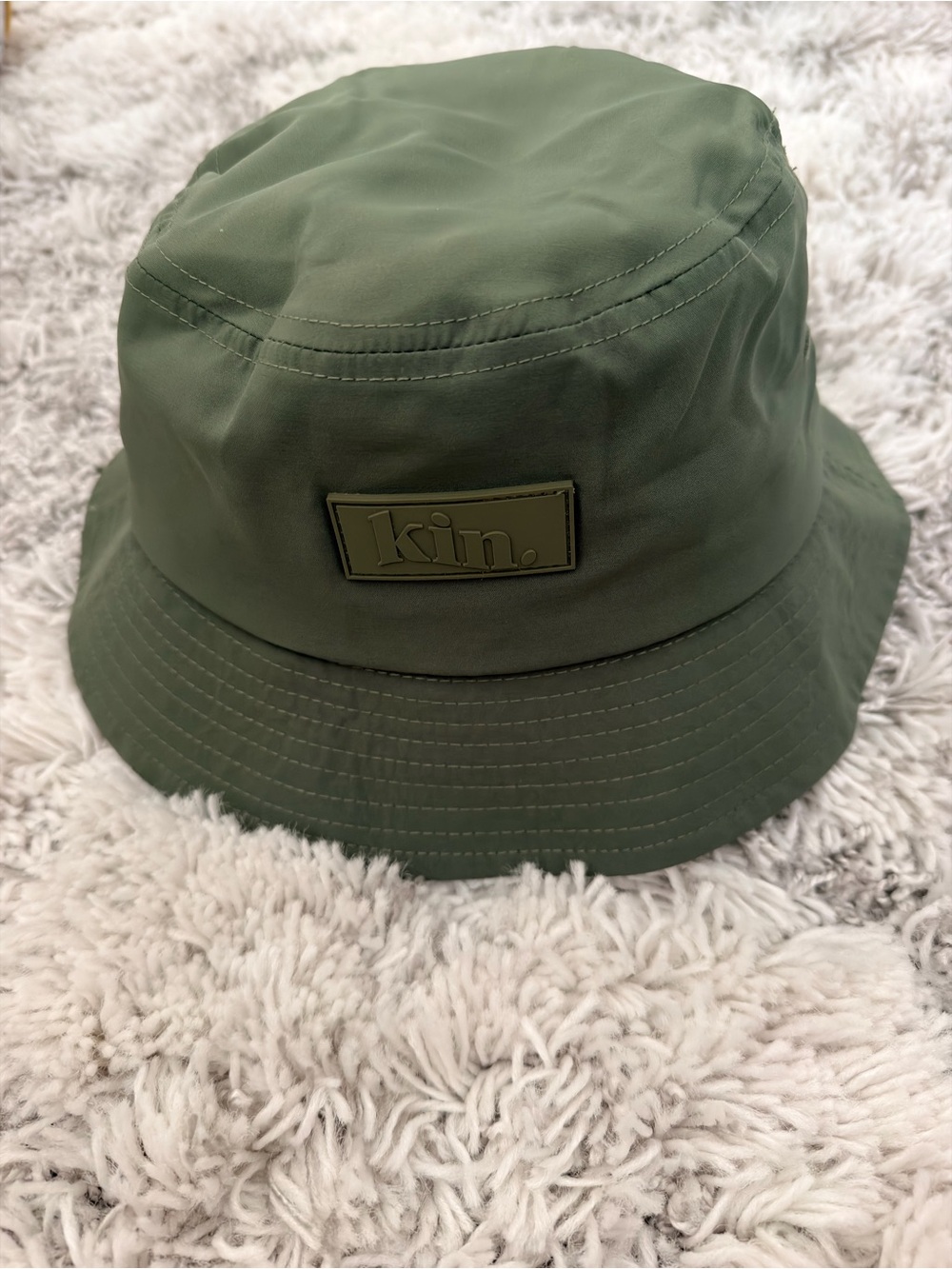 KIN Waterproof Satin Lined Bucket Hat-Olive Green L